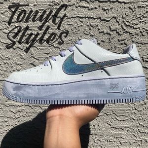 🚀NEW🚀 CUSTOM NIKE AIR FORCE 1 LOW SAGE “CRATER HALO”